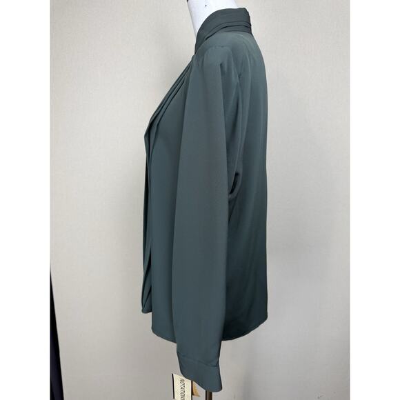 Notations Women's Blouse Sz 16 Button Up Long Sleeves Pinch Pleated Fronted NWT - Picture 8 of 16